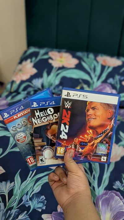 HELLO NEIGHBOUR, GOD OF WAR 4, WWE 2K24