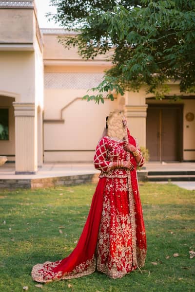 Bridal Dress(Deep Anari Red)  Lush Condition