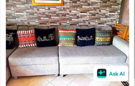 well maintained two piece 3 seater Sofa