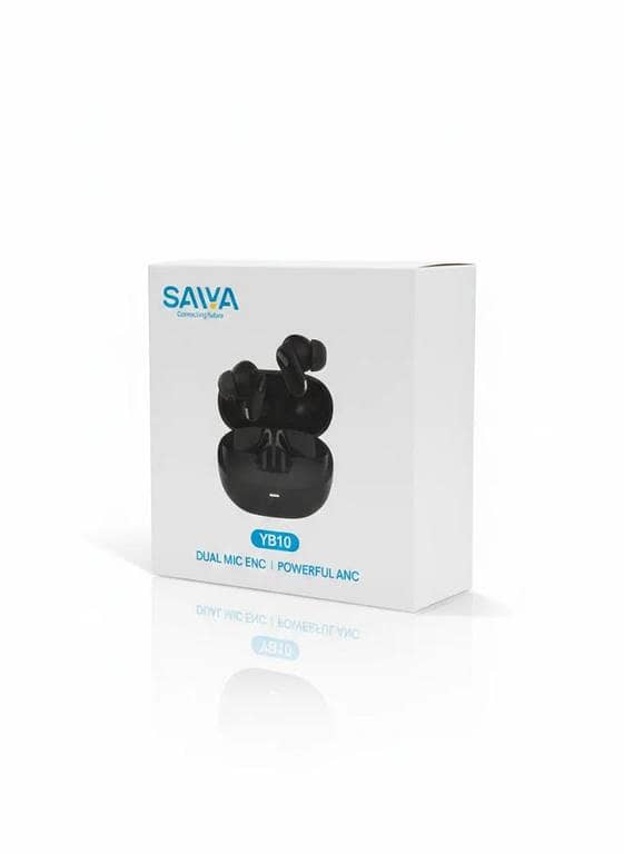 SAIYA Deep Bass Earphones YB10 | ANC + ENC Noise Reduction & One-Week Battery Backup