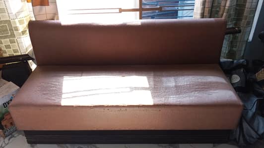 wooden sofa