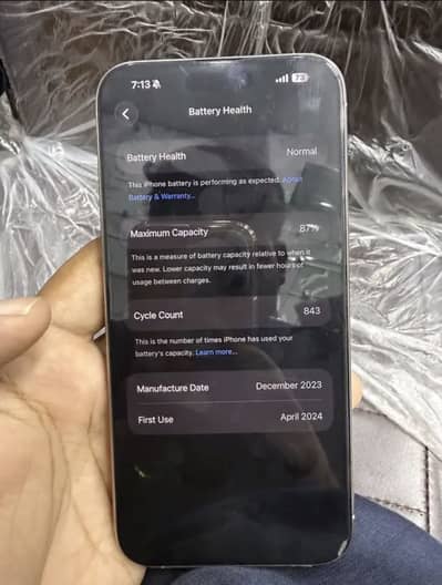 Apple iPhone 15 Pro Max pta approved 256