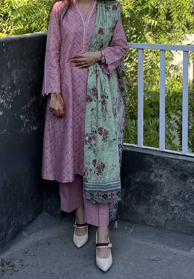 Sapphire 3pc stitched dress