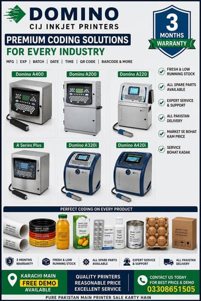 DOMINO CIJ INKJET PRINTERS EXPIRY DATE PRINTERS