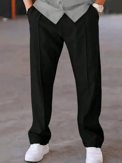Men's Dri Fit Plain Trouser - 1 Pc in Black
