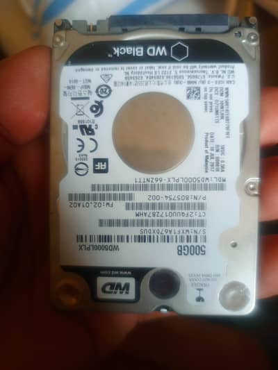 WD 500GB Hard disk Sata laptop slim for sale