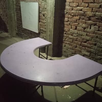 Fiber table for school and plastic chair