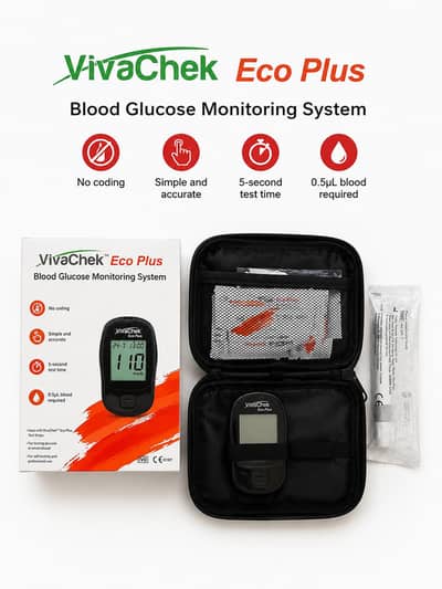 VivaChek Eco Plus Blood Glucose Monitoring System european standard.