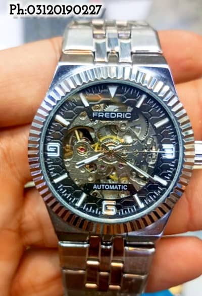 FREDRIC Automatic Skeleton Men's Watch – Stainless Steel Rs. 7200/Only