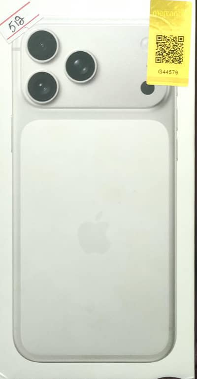New i phone 17 pro max 512 PTA Approved non active