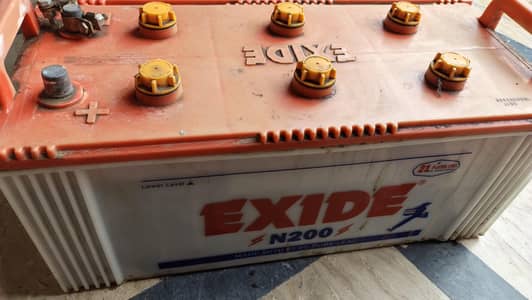 4 EXIDE N200 21 plates Batteries - used - good condition