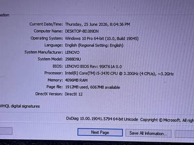 LENOVO CORE i5 3rd gen