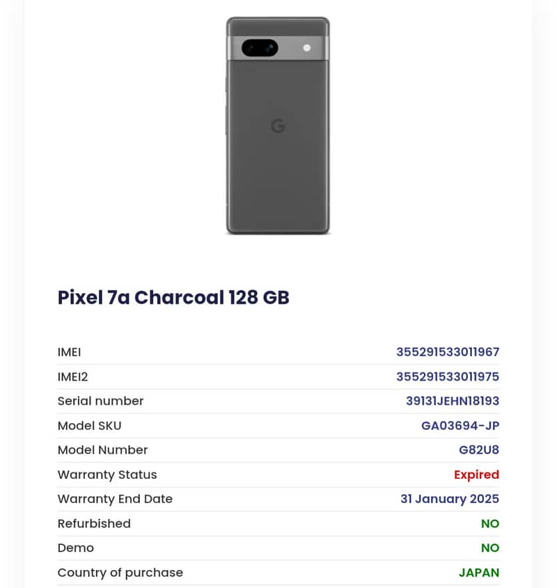 Google Pixel 7a 5