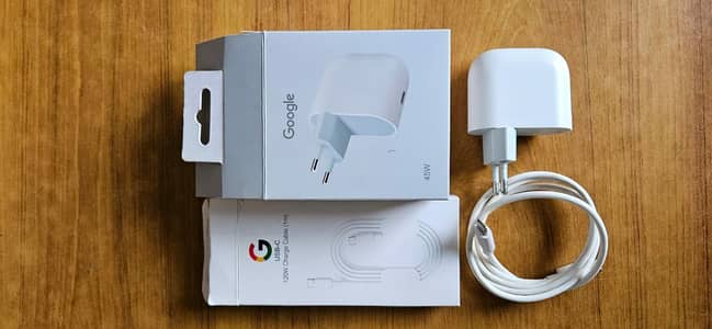 Google Pixel Original 45W Adapter + Original USB-C Cable