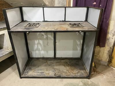 tea and BBQ counter