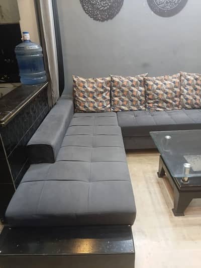 L Shape Sofa Set & Center Table