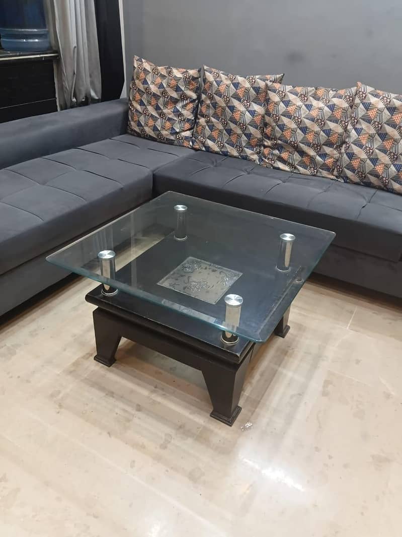 L Shape Sofa Set & Center Table 3