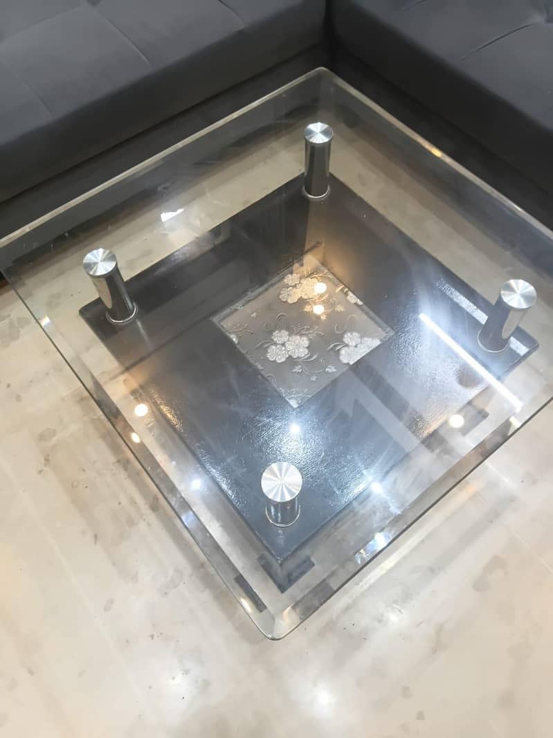 L Shape Sofa Set & Center Table 5