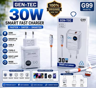 G 99 Type C /30Watt Max Fast Charging and all options show 1Min&1%