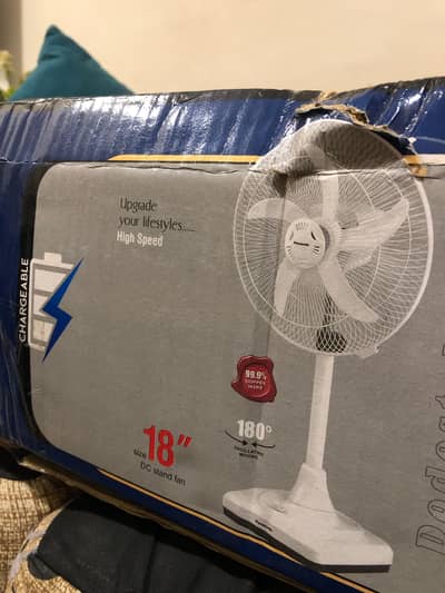 Brand new unused rechargeable fan electic and charge both