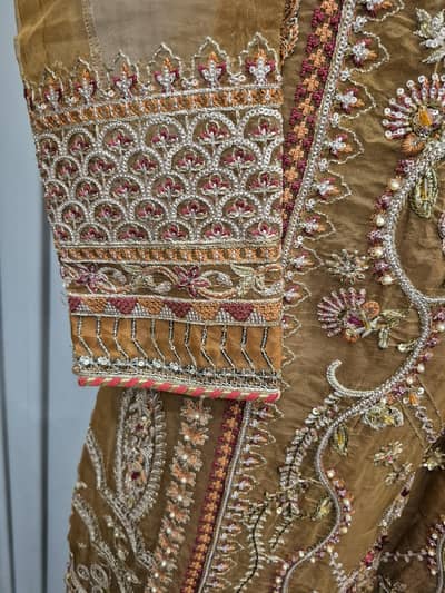 3 piece heavily embroided party wear dress