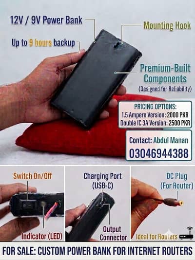 mini router ups ; powerbank router