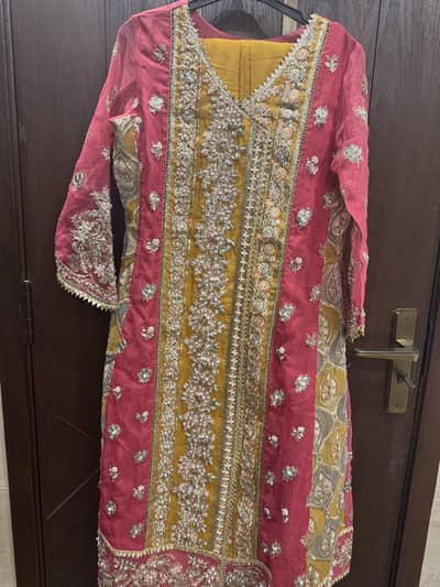 3pc heavy embroidery formal dress