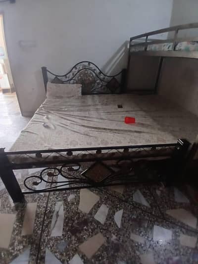 bed and bunker bed with 5 seater sofa and tables
