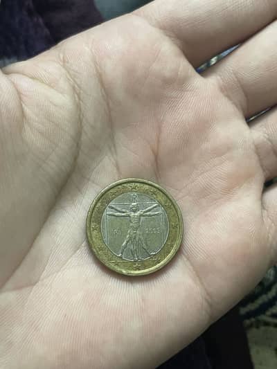 Italian 1 euro coin 2009 leonardo da vinci