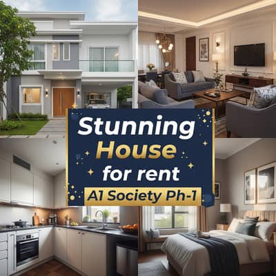 Kanal Double Storey House For Rent A1 Society Ph. 1, 5 beds facing park