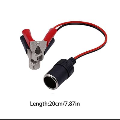 12V Battery Clip On Power Adapter for Cigarette/Auto Connectors