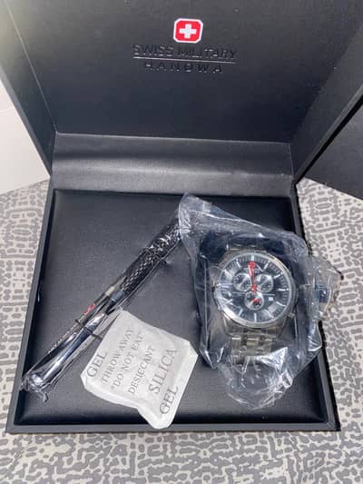 Swiss Military Hanowa Chronograph Watch – Brand New – Stainless Steel