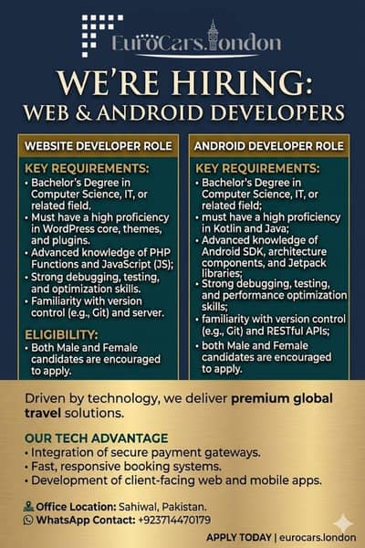 Web developer And Android Developer