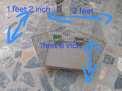 parrot folding cage bilkul new coundition ma ha bhut km used hua ha
