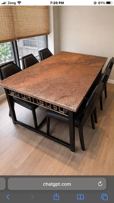 Dining Table with 6 chairs for sale