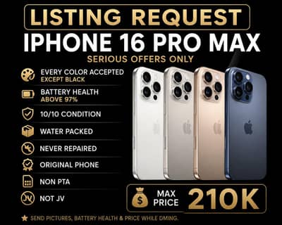 Apple iPhone 16 Pro Max needed