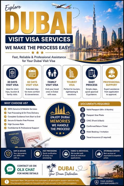 Title: UAE Visit Visa | Dubai Tourist Visa | 30 & 60 Days