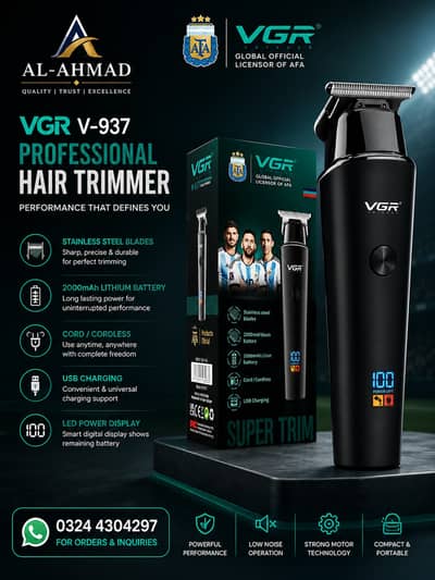 VGR V-937 Professional USB Charging Electric Hair Trimmer Cordless