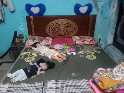 wooden bed double bed (03244212197)