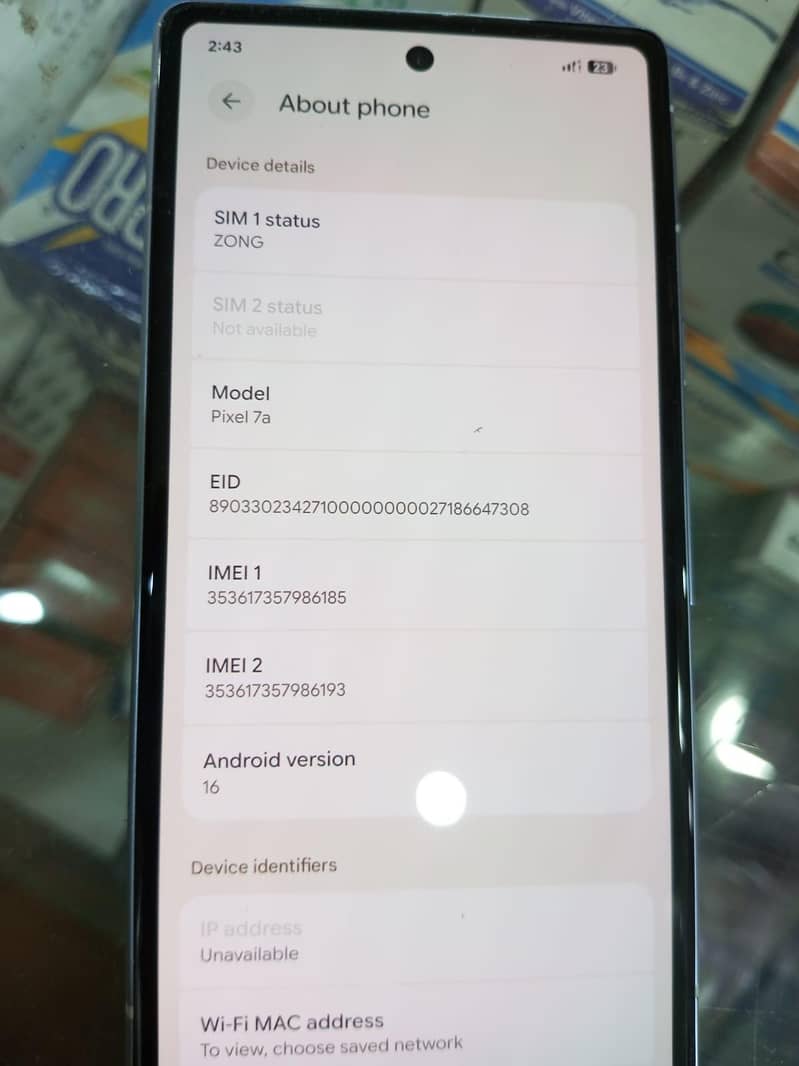 Google Pixel 7a 0
