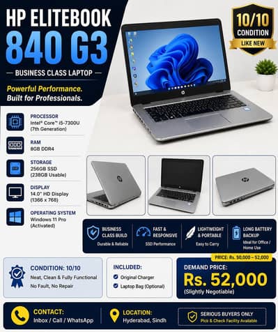 leptop sell hp elite book 840 G3