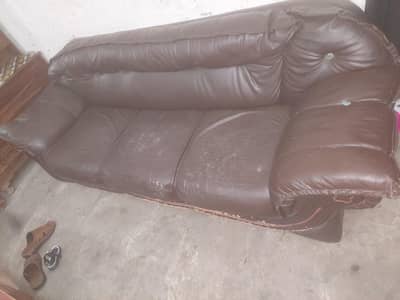 6 seater leather sofa