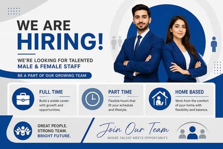 We are hiring staff male and female
