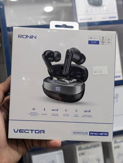 Ronin Vector ANC + ENC Wireless Earbuds | Box Pack | 1 Year Warranty