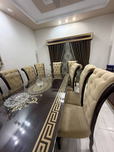 Luxury 8-Seater Dining Set + Matching Sideboard Console