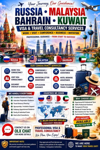 Countries We Cover:  Russia  Malaysia  Bahrain 
