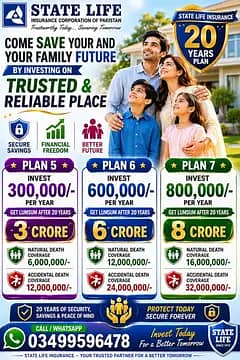 State Life Insurance 20 years Plan