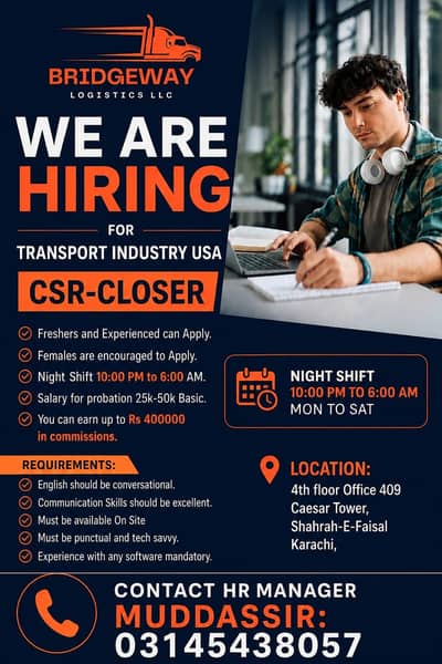 CSR Required || USA Customer Service ,