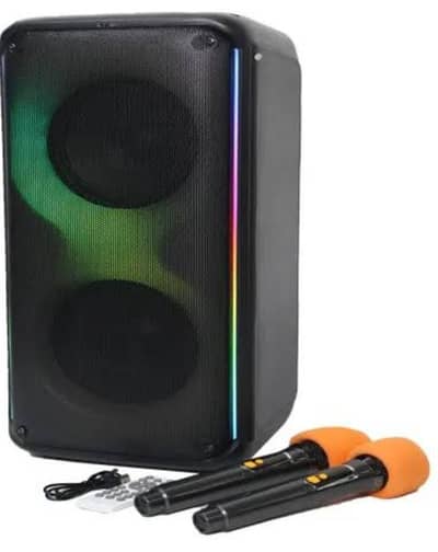 battery base speaker with 2 mic