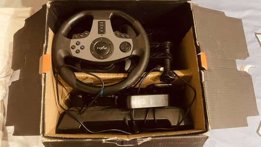 Pxn v9 steering wheel with gear new hai 2 week pahlay liya hai